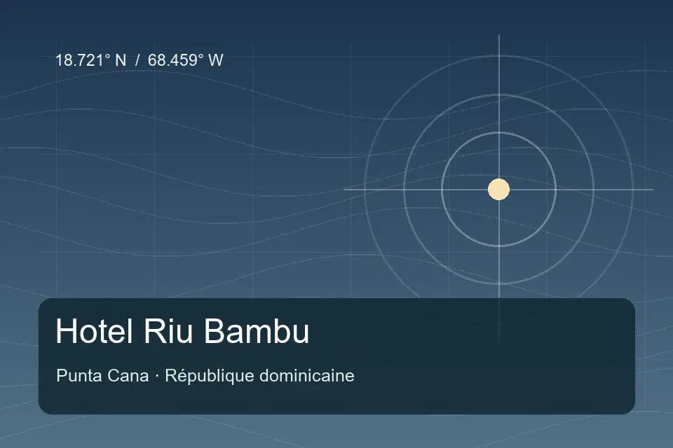 Referência geográfica ilustrada de Hotel Riu Bambu em Punta Cana
