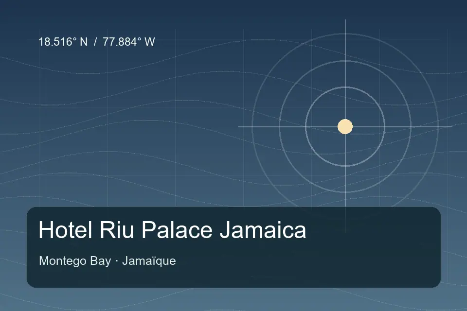 Riferimento geografico illustrato di Hotel Riu Palace Jamaica a Montego Bay
