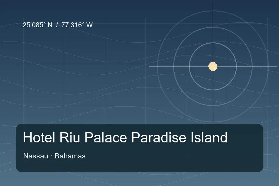 Referência geográfica ilustrada de Hotel Riu Palace Paradise Island em Nassau