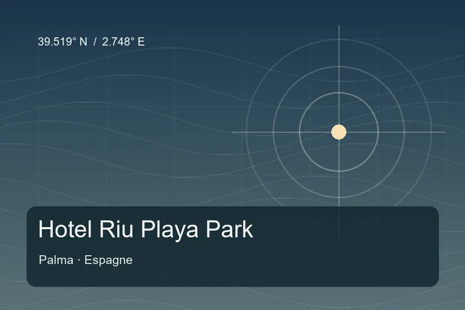 Illustrierter geografischer Orientierungspunkt für Hotel Riu Playa Park in Palma
