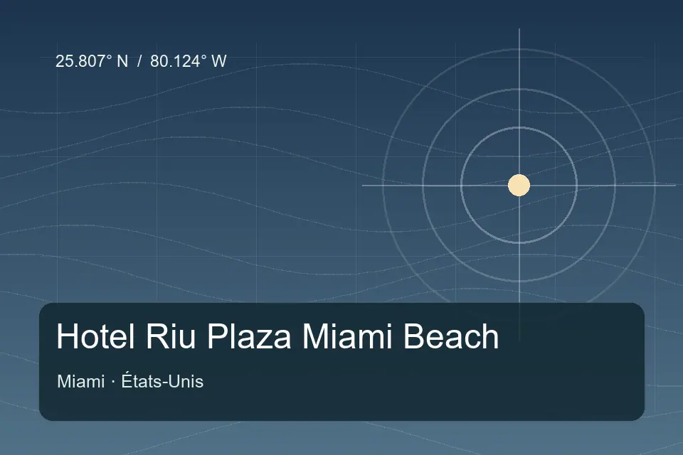 Referencia geográfica ilustrada de Hotel Riu Plaza Miami Beach en Miami