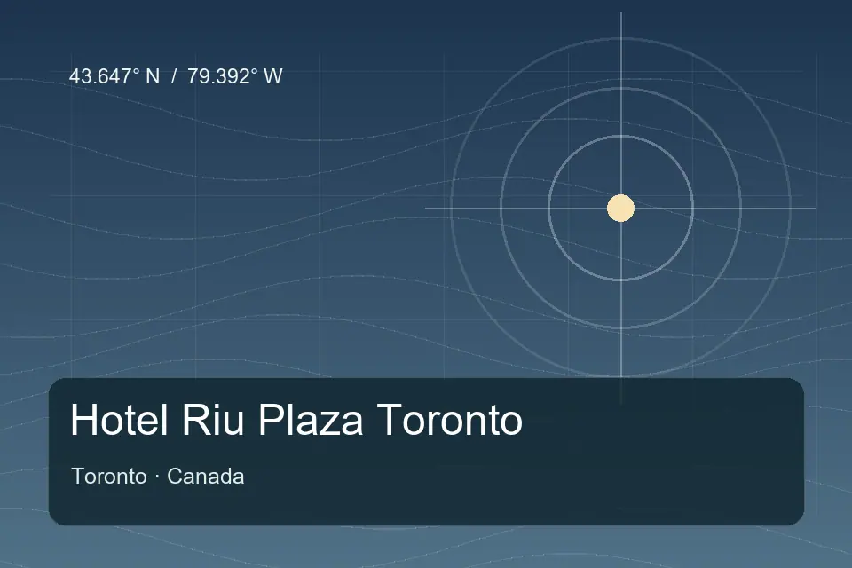 Referencia geográfica ilustrada de Hotel Riu Plaza Toronto en Toronto
