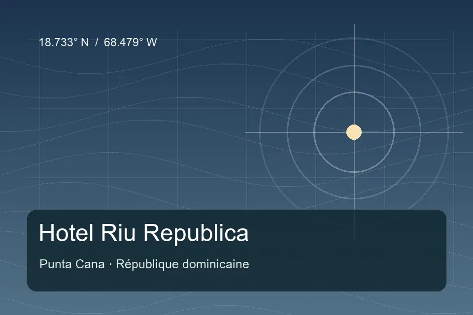 Referência geográfica ilustrada de Hotel Riu Republica em Punta Cana