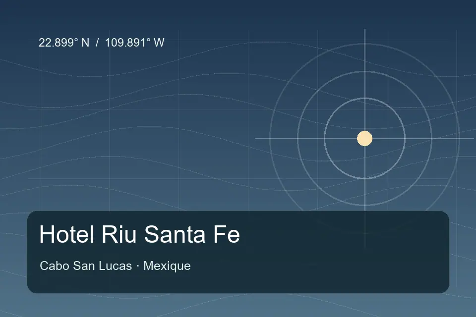 Riferimento geografico illustrato di Hotel Riu Santa Fe a Cabo San Lucas