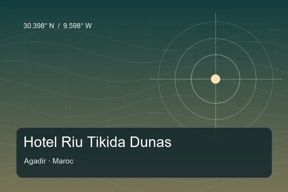 Referência geográfica ilustrada de Hotel Riu Tikida Dunas em Agadir