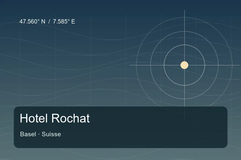 Referencia geográfica ilustrada de Hotel Rochat en Basel