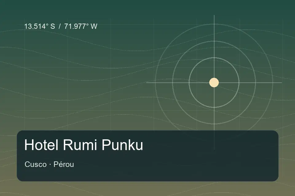 Referencia geográfica ilustrada de Hotel Rumi Punku en Cusco
