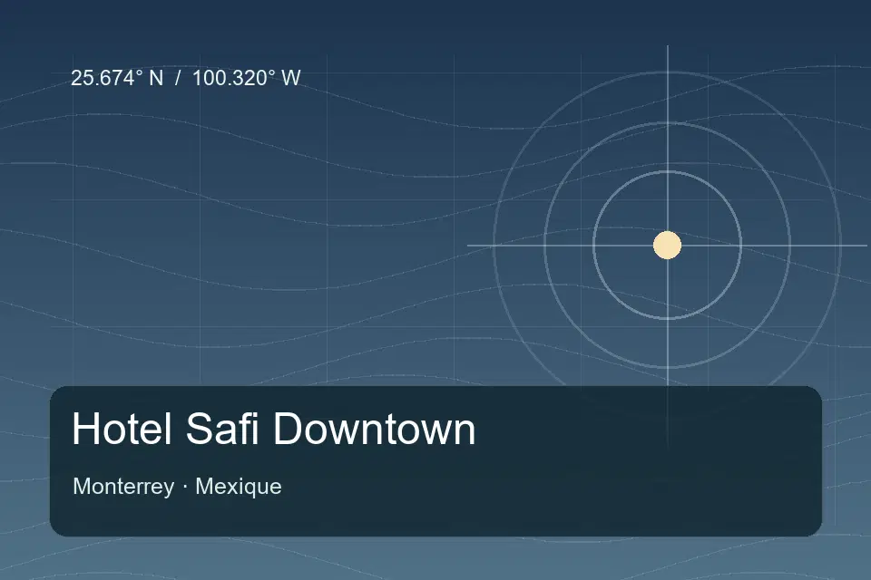 Repère géographique illustré de Hotel Safi Downtown à Monterrey