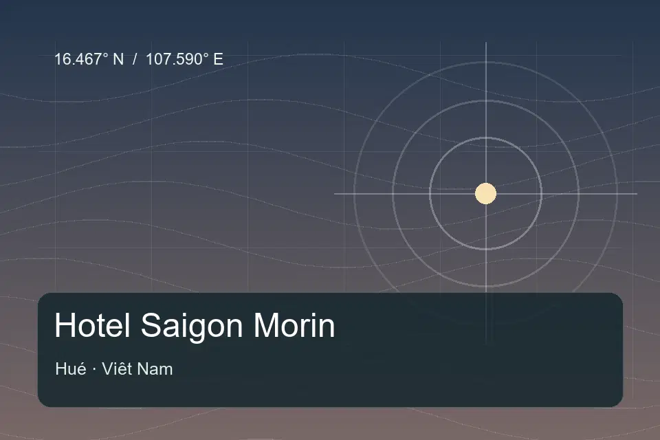 Referência geográfica ilustrada de Hotel Saigon Morin em Hué