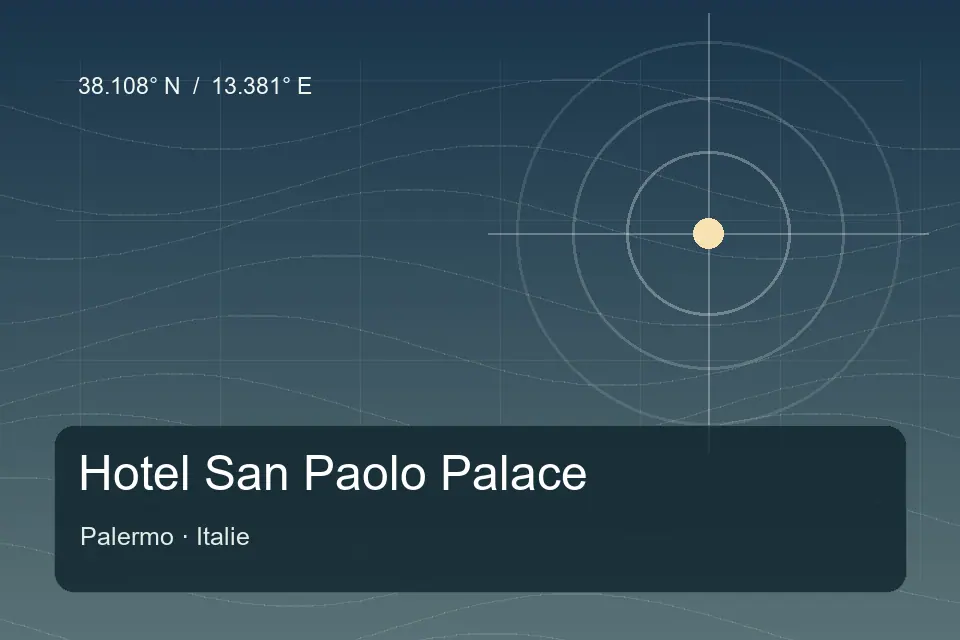 Illustrierter geografischer Orientierungspunkt für Hotel San Paolo Palace in Palermo