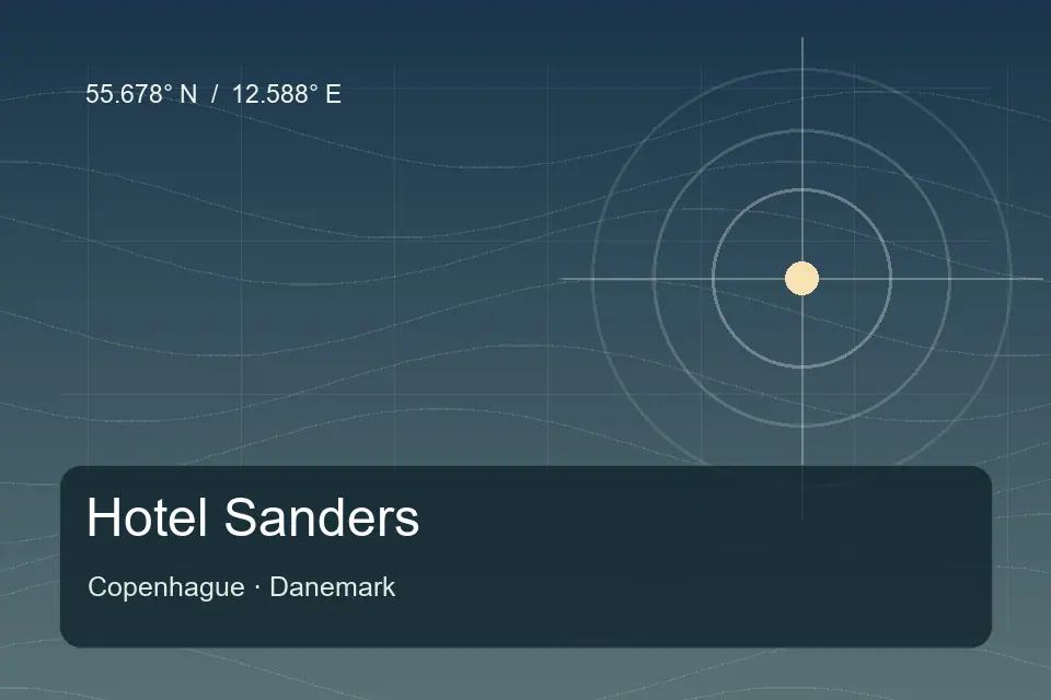 Riferimento geografico illustrato di Hotel Sanders a Copenhague