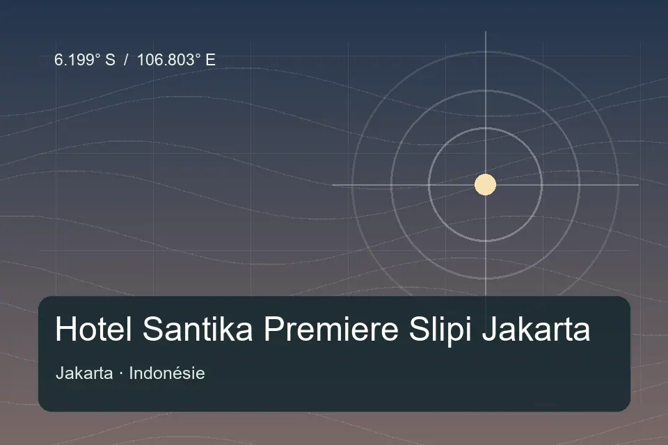 Referência geográfica ilustrada de Hotel Santika Premiere Slipi Jakarta em Jakarta