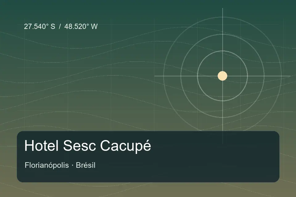 Riferimento geografico illustrato di Hotel Sesc Cacupé a Florianópolis