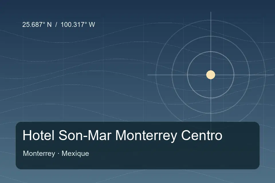 Repère géographique illustré de Hotel Son-Mar Monterrey Centro à Monterrey