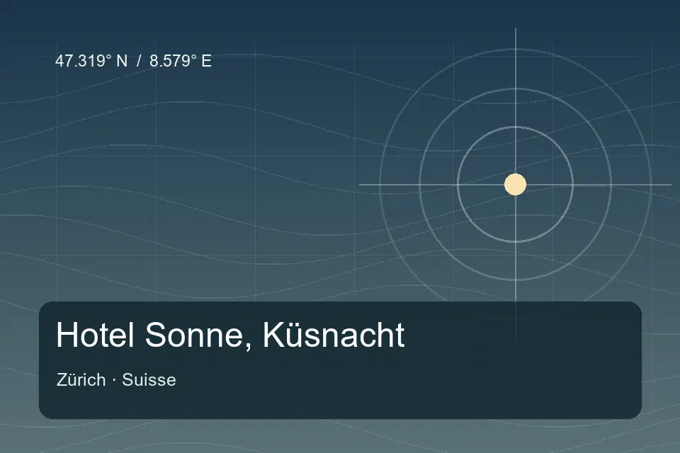 Referência geográfica ilustrada de Hotel Sonne, Küsnacht em Zürich