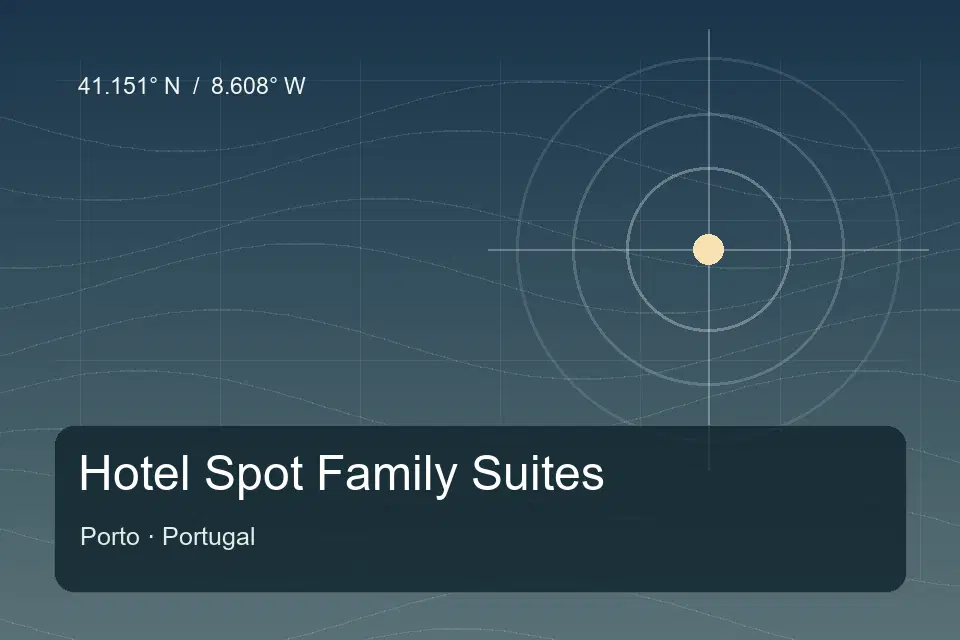 Referência geográfica ilustrada de Hotel Spot Family Suites em Porto