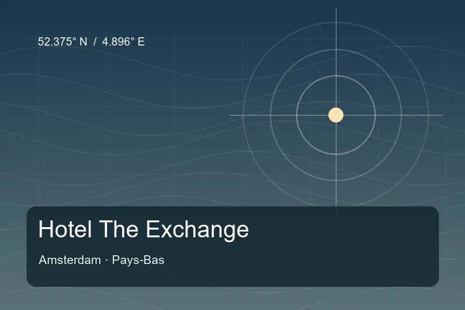 Referencia geográfica ilustrada de Hotel The Exchange en Amsterdam