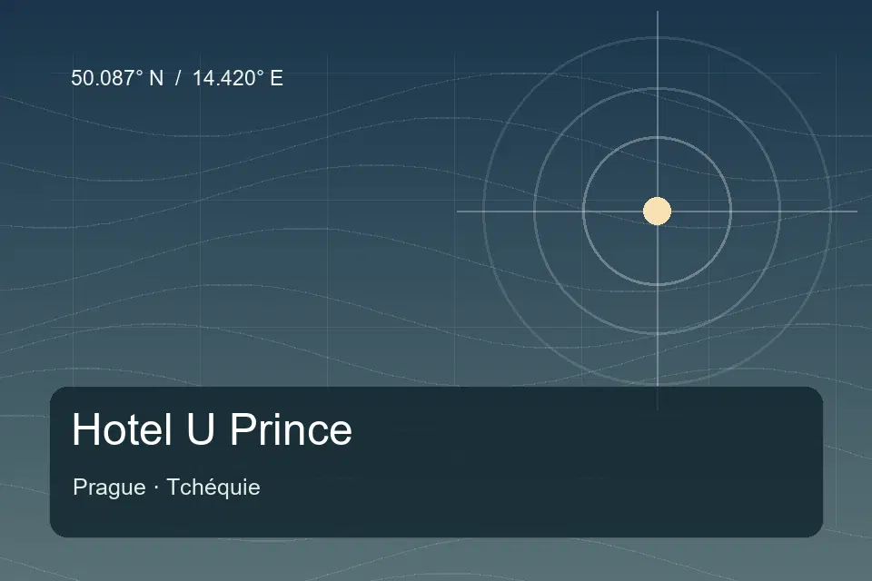 Riferimento geografico illustrato di Hotel U Prince a Prague