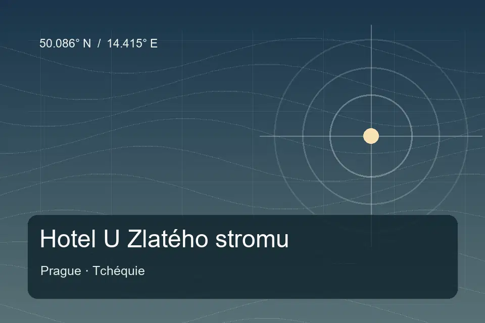 Repère géographique illustré de Hotel U Zlatého stromu à Prague