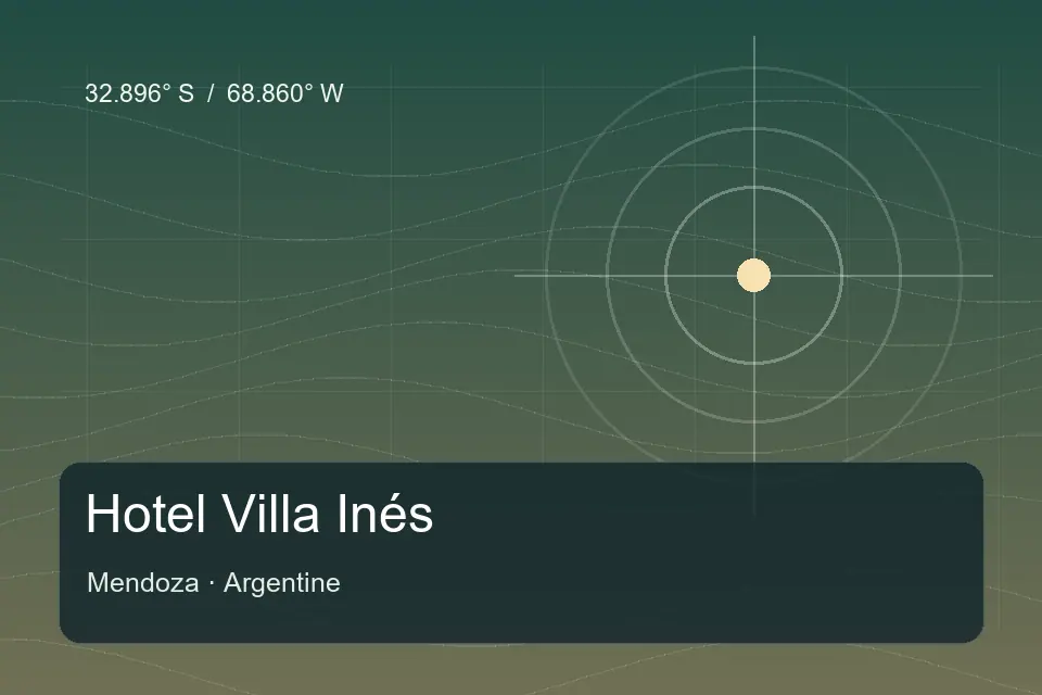 Illustrierter geografischer Orientierungspunkt für Hotel Villa Inés in Mendoza