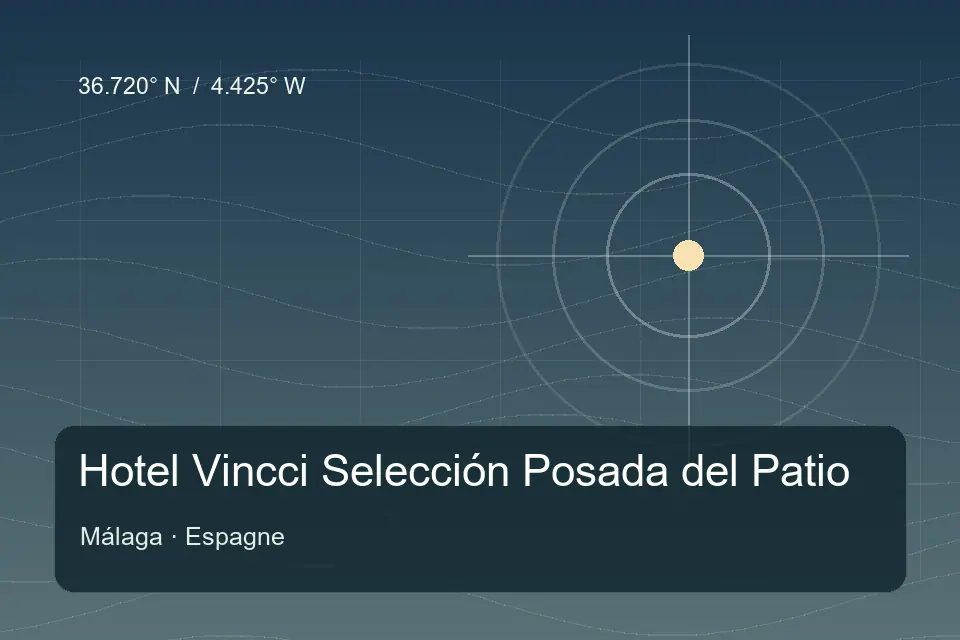 Riferimento geografico illustrato di Hotel Vincci Selección Posada del Patio a Málaga