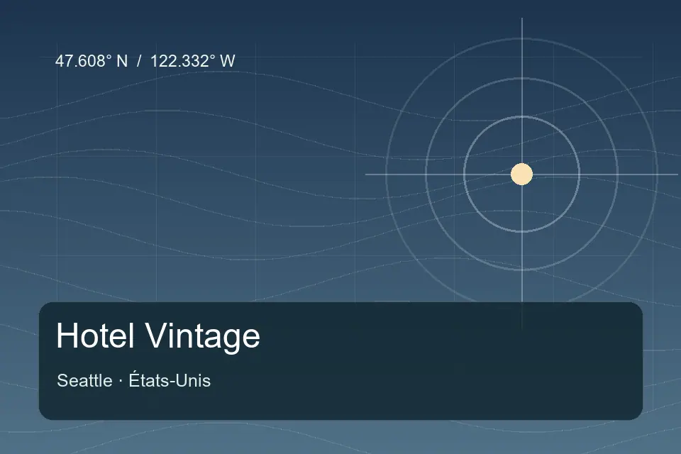 Riferimento geografico illustrato di Hotel Vintage a Seattle