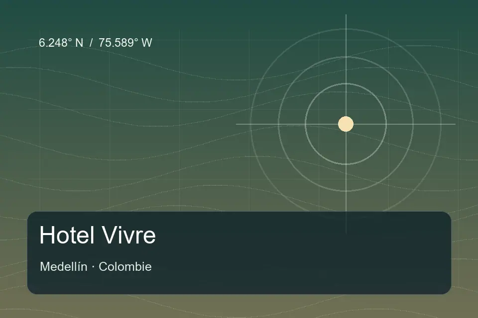 Referência geográfica ilustrada de Hotel Vivre em Medellín