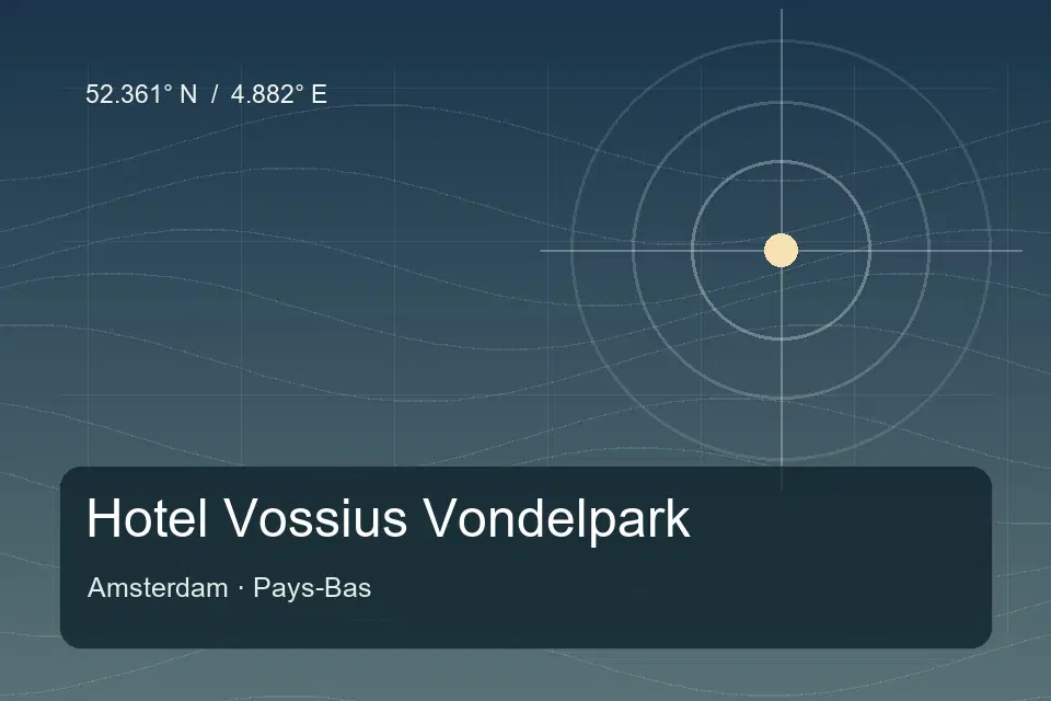 Referencia geográfica ilustrada de Hotel Vossius Vondelpark en Amsterdam