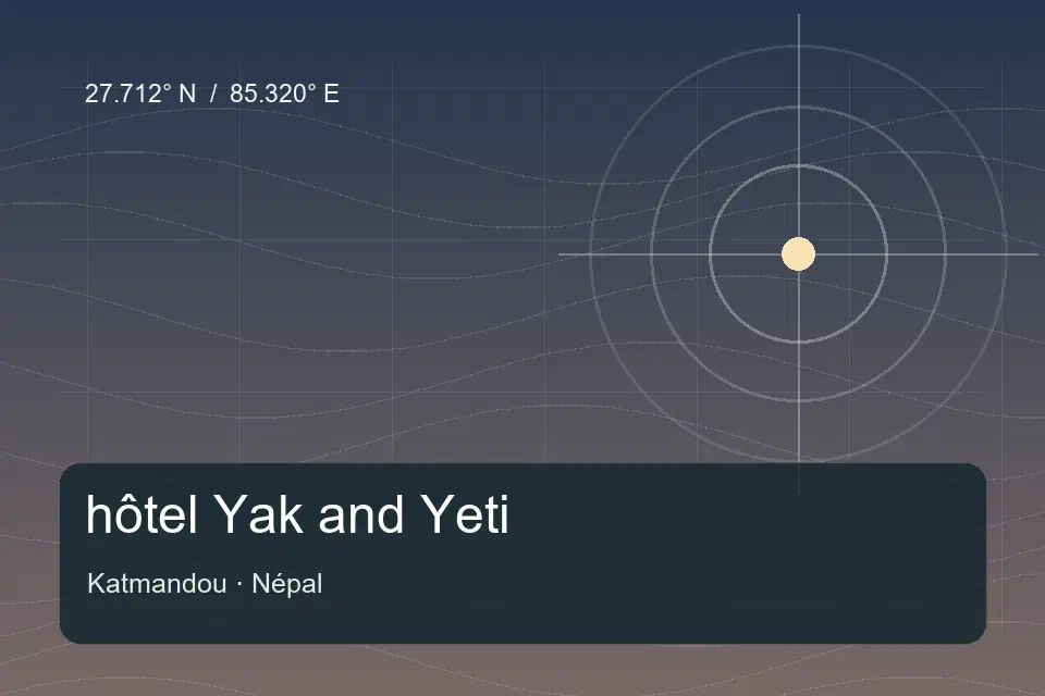 Referencia geográfica ilustrada de hôtel Yak and Yeti en Katmandou