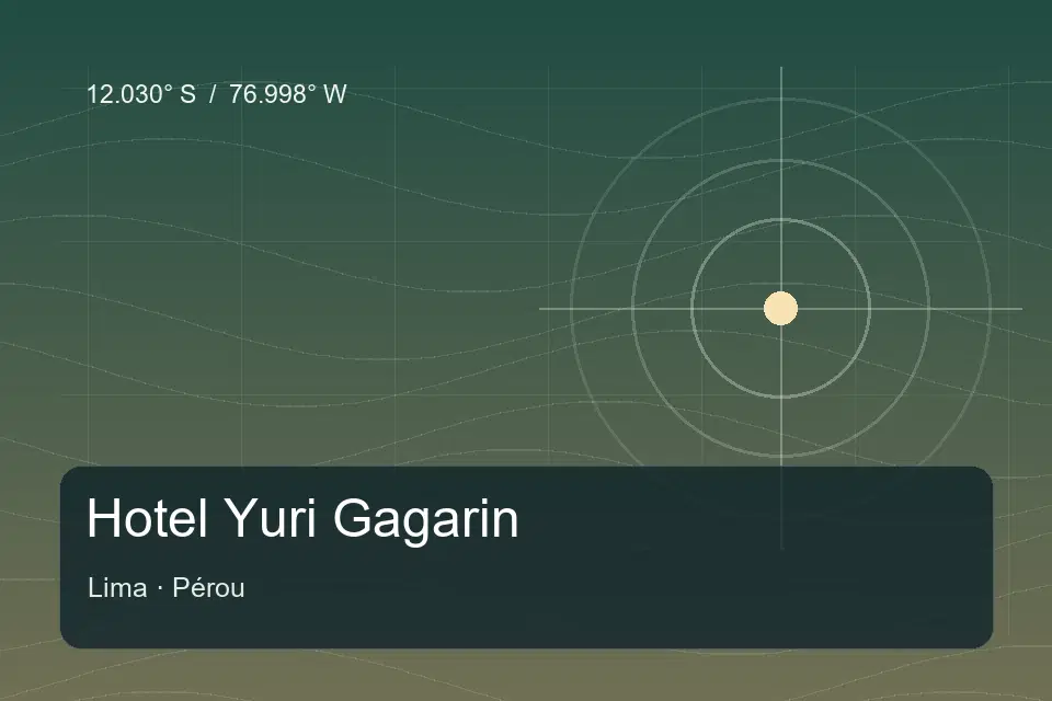 Referência geográfica ilustrada de Hotel Yuri Gagarin em Lima