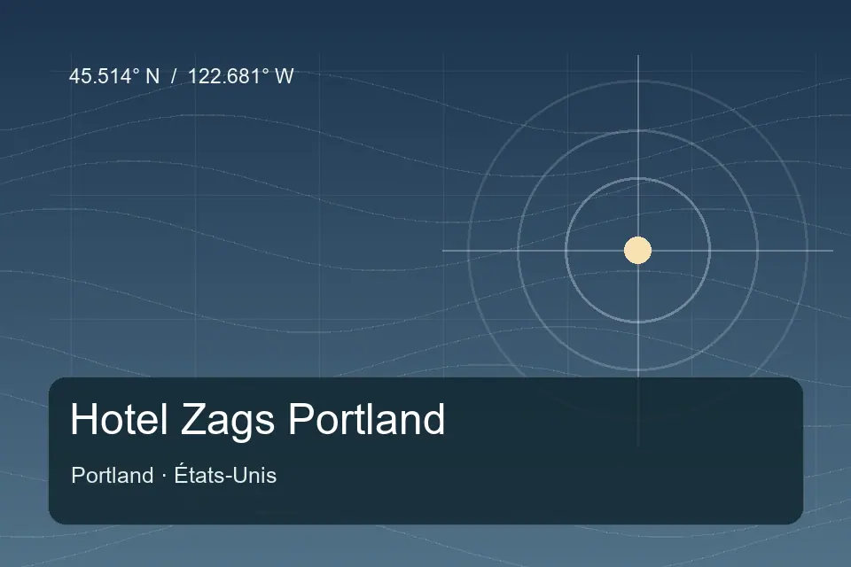 Illustrierter geografischer Orientierungspunkt für Hotel Zags Portland in Portland