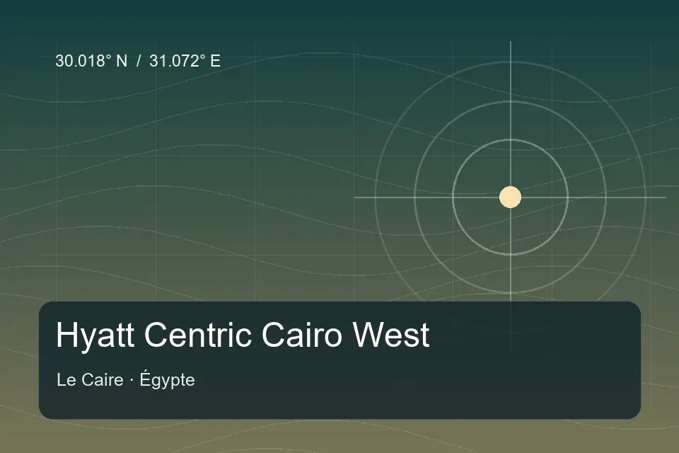 Referência geográfica ilustrada de Hyatt Centric Cairo West em Le Caire