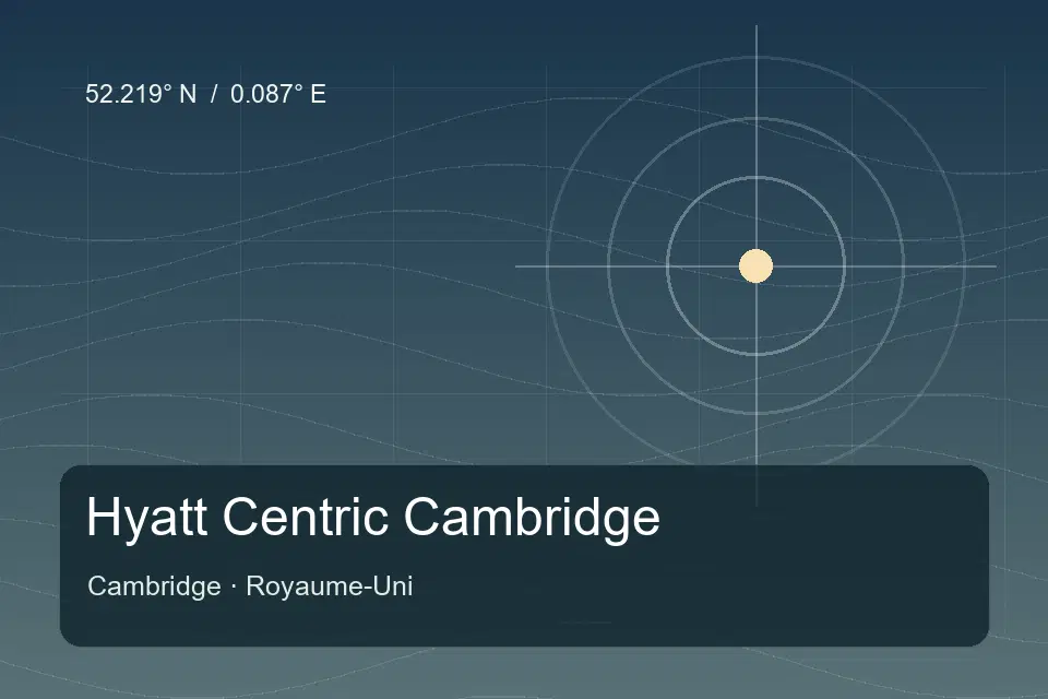 Illustrierter geografischer Orientierungspunkt für Hyatt Centric Cambridge in Cambridge