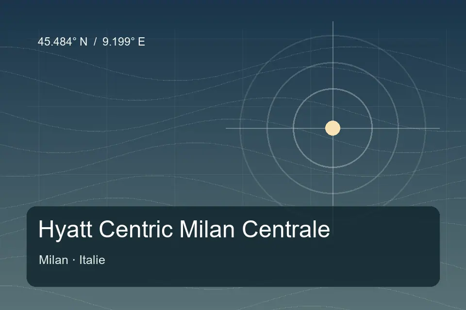 Referencia geográfica ilustrada de Hyatt Centric Milan Centrale en Milan