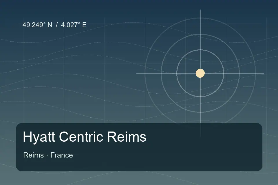 Illustrated geographic marker for Hyatt Centric Reims in Reims