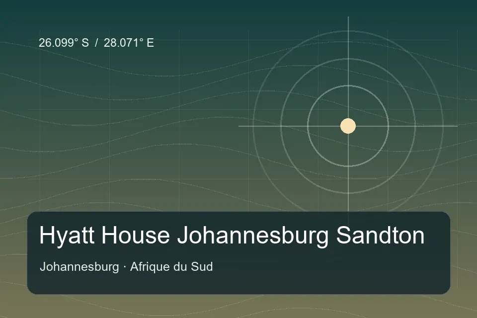 Illustrated geographic marker for Hyatt House Johannesburg Sandton in Johannesburg