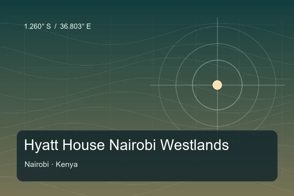 Repère géographique illustré de Hyatt House Nairobi Westlands à Nairobi