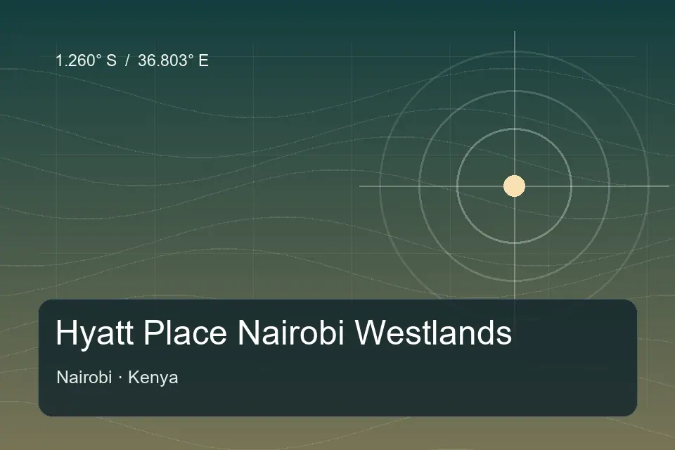 Repère géographique illustré de Hyatt Place Nairobi Westlands à Nairobi