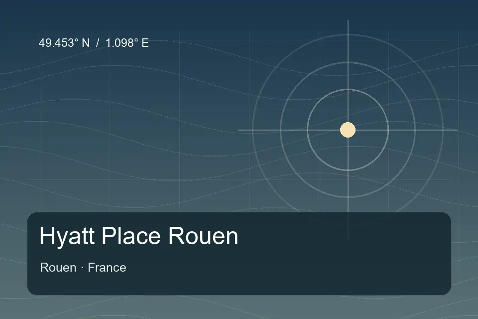 Illustrated geographic marker for Hyatt Place Rouen in Rouen