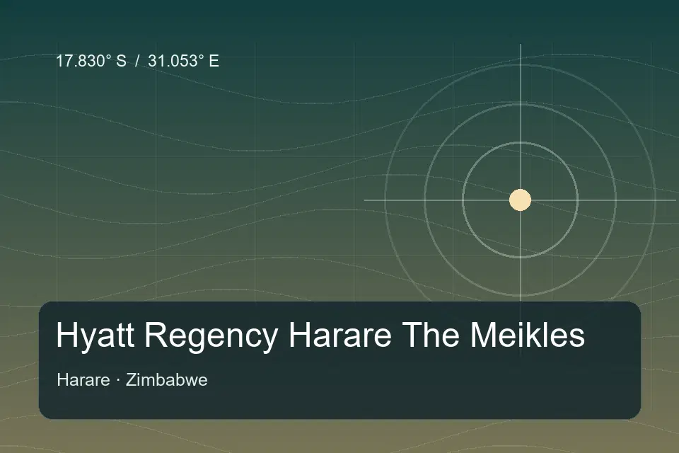 Referência geográfica ilustrada de Hyatt Regency Harare The Meikles em Harare