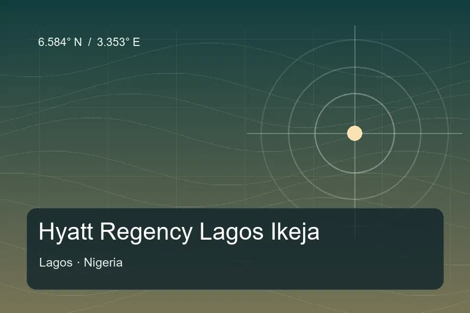 Illustrierter geografischer Orientierungspunkt für Hyatt Regency Lagos Ikeja in Lagos