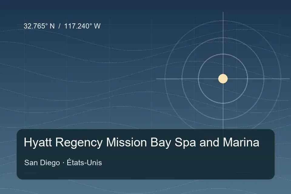 Riferimento geografico illustrato di Hyatt Regency Mission Bay Spa and Marina a San Diego