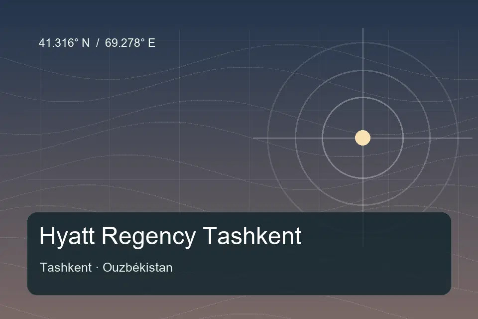 Referência geográfica ilustrada de Hyatt Regency Tashkent em Tashkent