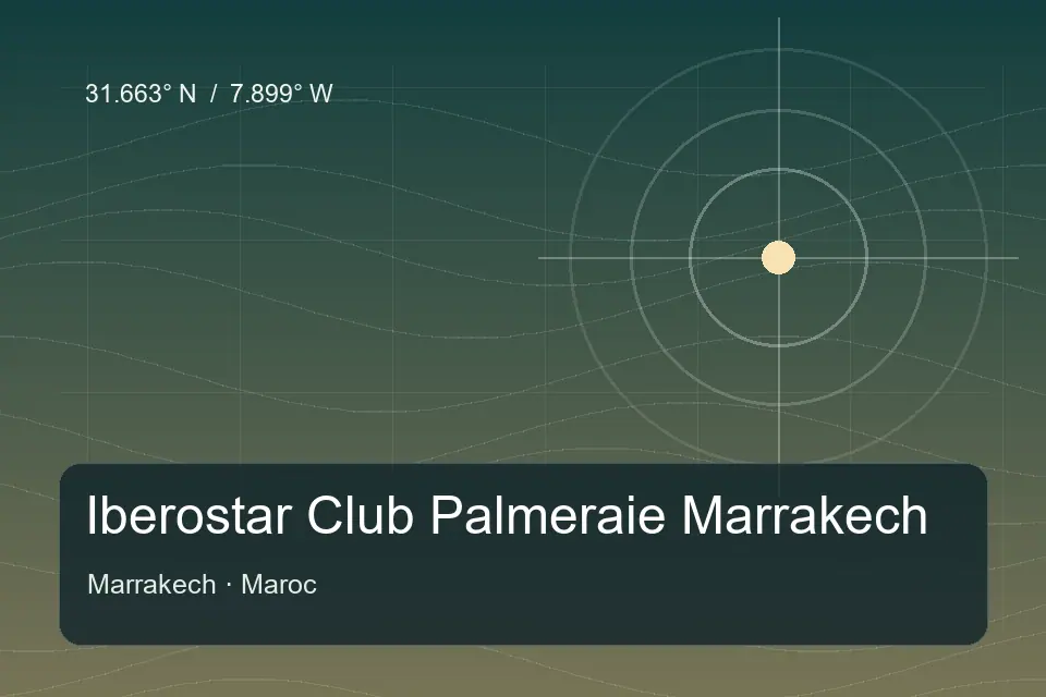 Referencia geográfica ilustrada de Iberostar Club Palmeraie Marrakech en Marrakech