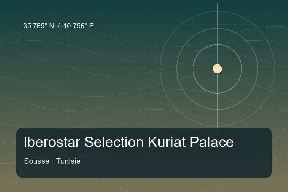 Illustrierter geografischer Orientierungspunkt für Iberostar Selection Kuriat Palace in Sousse