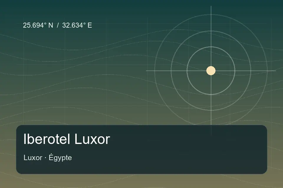 Repère géographique illustré de Iberotel Luxor à Luxor