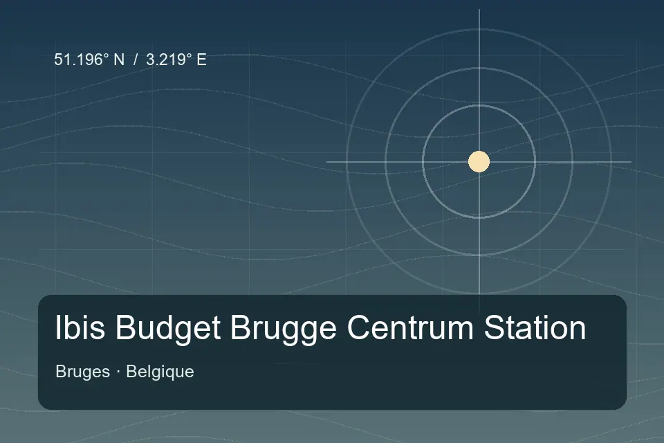 Referência geográfica ilustrada de Ibis Budget Brugge Centrum Station em Bruges