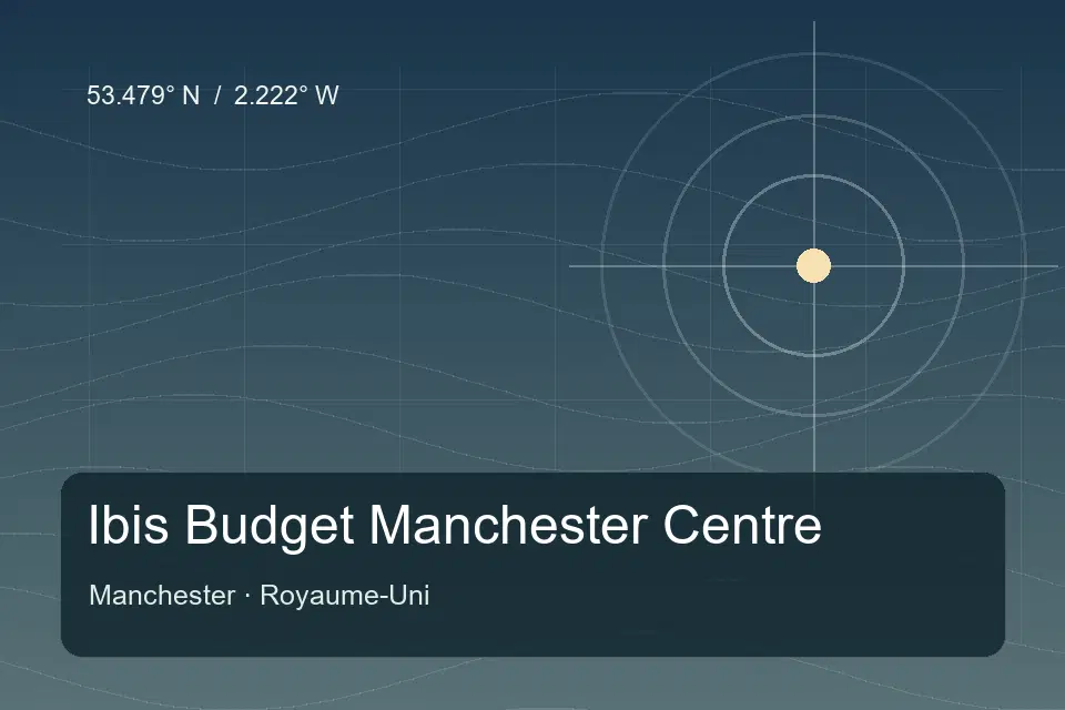 Illustrierter geografischer Orientierungspunkt für Ibis Budget Manchester Centre in Manchester