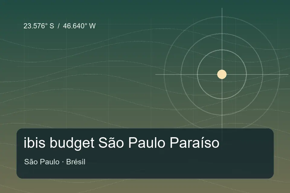 Referência geográfica ilustrada de ibis budget São Paulo Paraíso em São Paulo