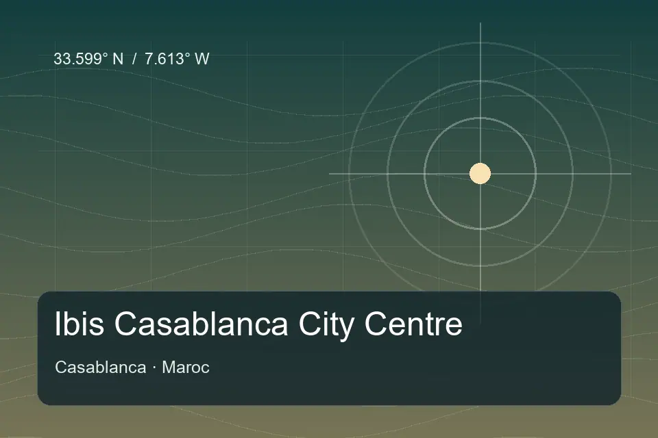 Riferimento geografico illustrato di Ibis Casablanca City Centre a Casablanca
